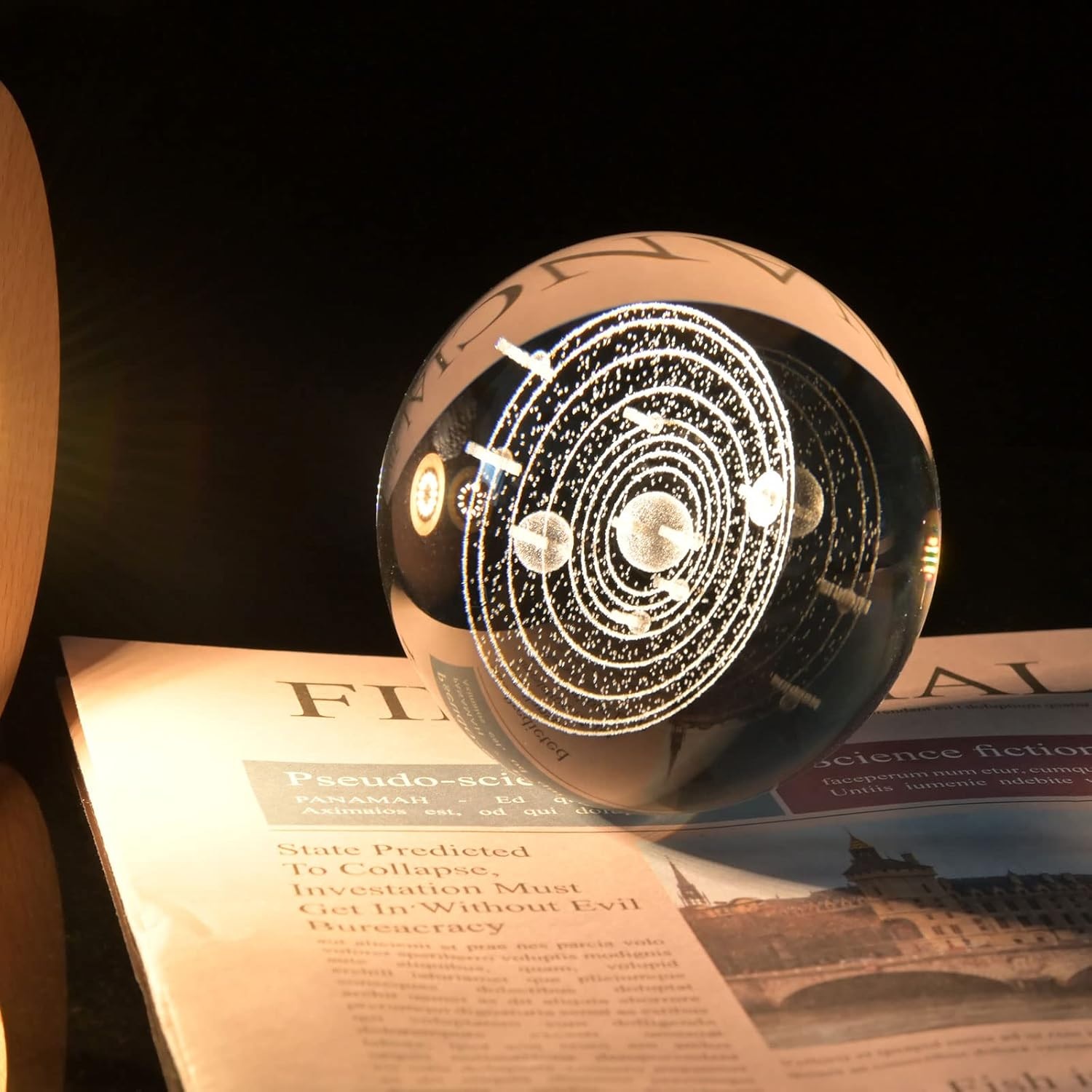 Lampara Bola cristal luz nocturna